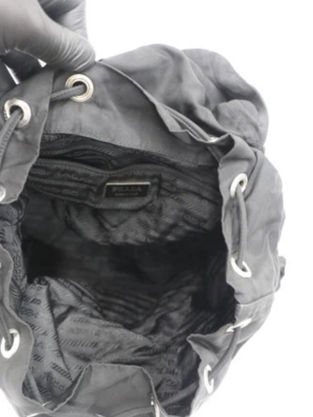 Prada Tessuto Drawstring Backpack - Back - Picture 11 of 16